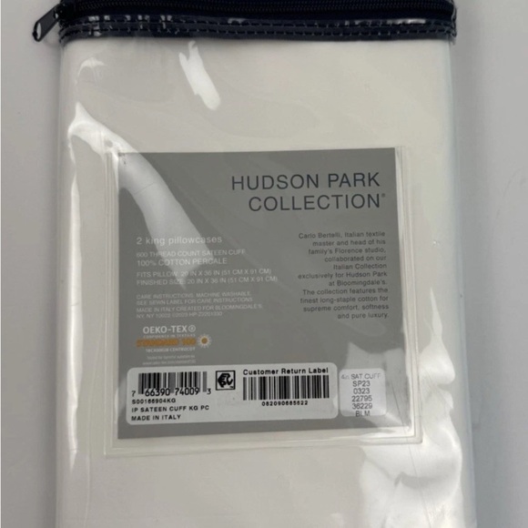 Hudson Park Collection White Pillowcases - Picture 2 of 3